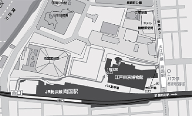 博物館近辺の地図